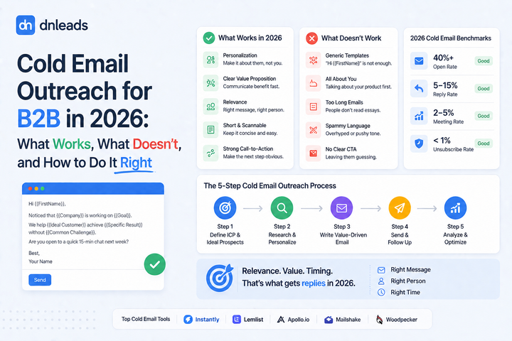 Cold Email Outreach for B2B in 2026: What Works, What Doesn't, and How to Do It Right